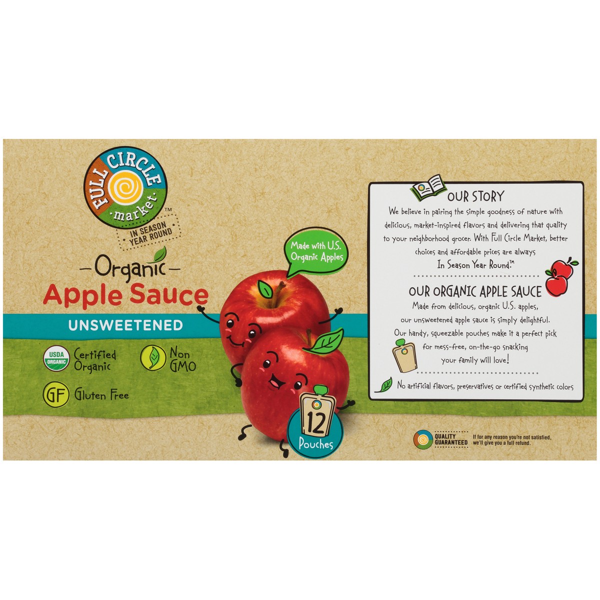 slide 6 of 14, Full Circle Market Unsweetened Apple Sauce, 38.4 oz