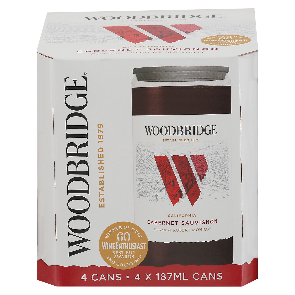 slide 5 of 9, Woodbridge by Robert Mondavi Cabernet Sauvignon Red Wine, 4 pk 187 mL Cans, 25.29 fl oz