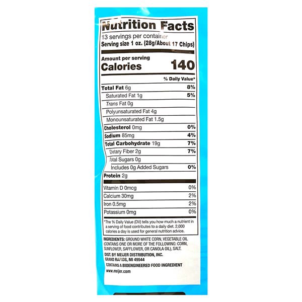 slide 6 of 17, Meijer White Round Bite Sized Tortilla Chips, 13 oz