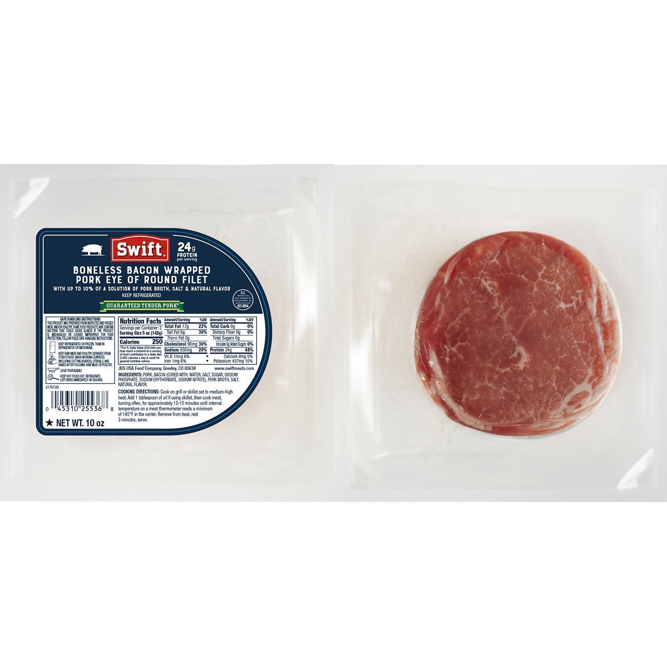 slide 1 of 1, Swift Bacon Wrapped Pork Filets, 10 oz
