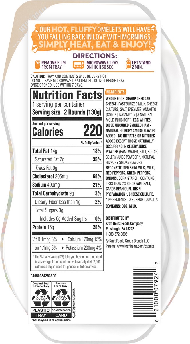 slide 7 of 13, Just Crack an Egg™ Classic Omelet Rounds 6 ct Tray, 4.6 oz