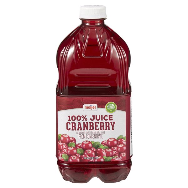slide 1 of 1, Meijer 100% Juice Cranberry, 64 oz