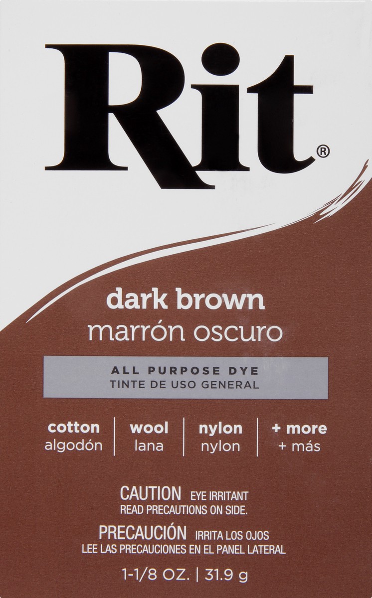 slide 5 of 9, Rit Dark Brown All Purpose Dye 1.125 oz, 1.12 oz