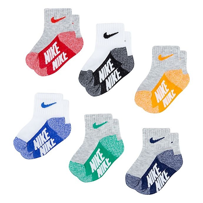 slide 1 of 2, Nike Toddler Logo Socks - Assorted Colors, 6 ct