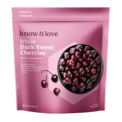 Know & Love Dark Sweet Cherries Frozen Fruit 12 Ounces