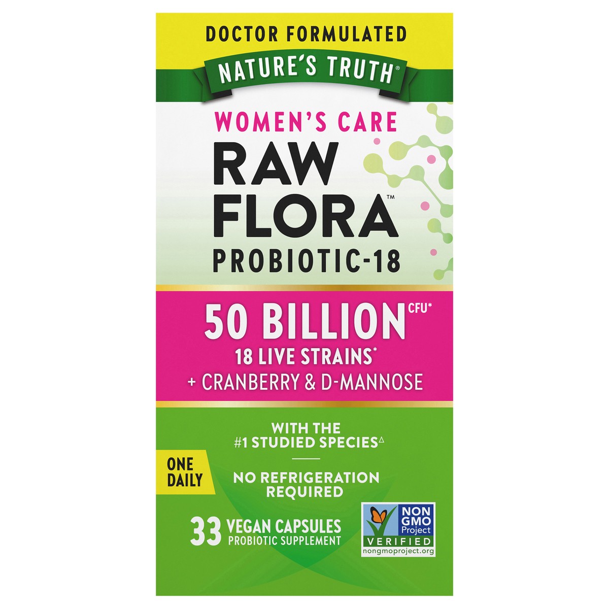 slide 4 of 11, Nature's Truth Raw Flora 50 Billion Women’s Probiotic, 33 ct