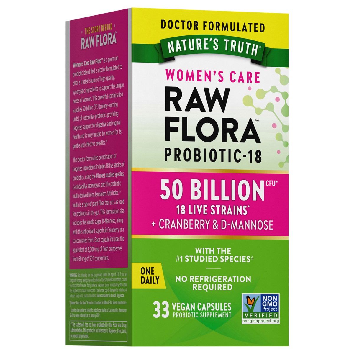 slide 11 of 11, Nature's Truth Raw Flora 50 Billion Women’s Probiotic, 33 ct