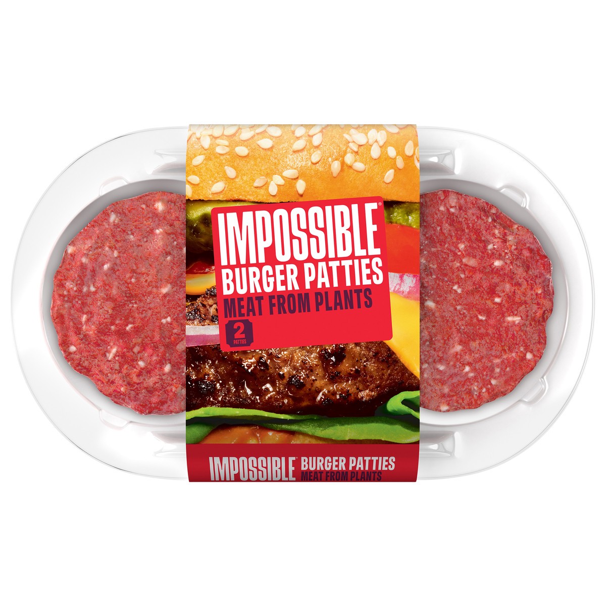 slide 1 of 64, Impossible™ Burger Patties Meat From Plants, 2 Patties, 8 oz, 2 ct