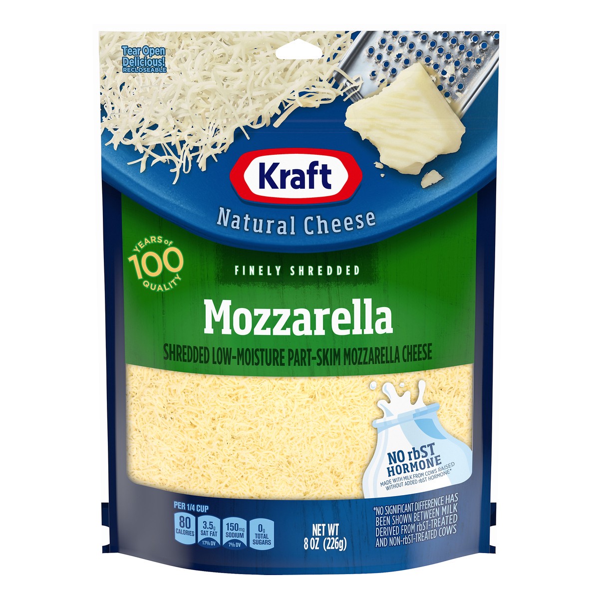 slide 1 of 8, Kraft Mozzarella Finely Shredded Cheese, 8 oz