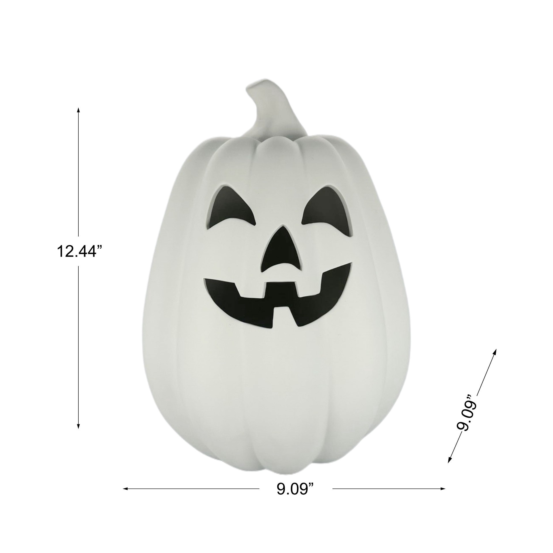 slide 6 of 8, 12.5" Diy Ceramic Led Tall Jack-O'-Lantern Decor By Make Market, 9.09 in x 9.09 in x 12.44 in