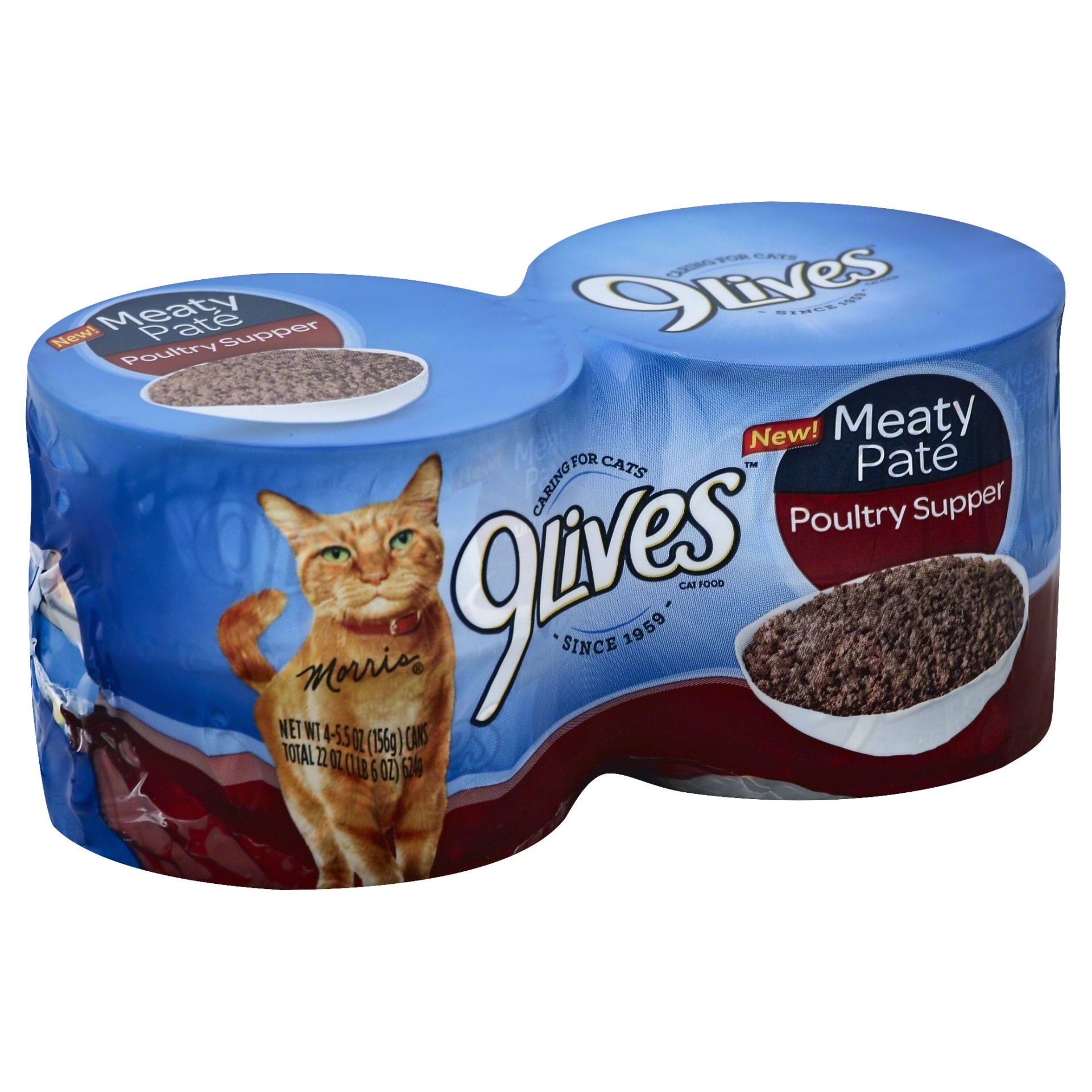 slide 1 of 6, 9Lives Wet Meaty Pate Poultry Supper, 4 ct; 5.5 oz