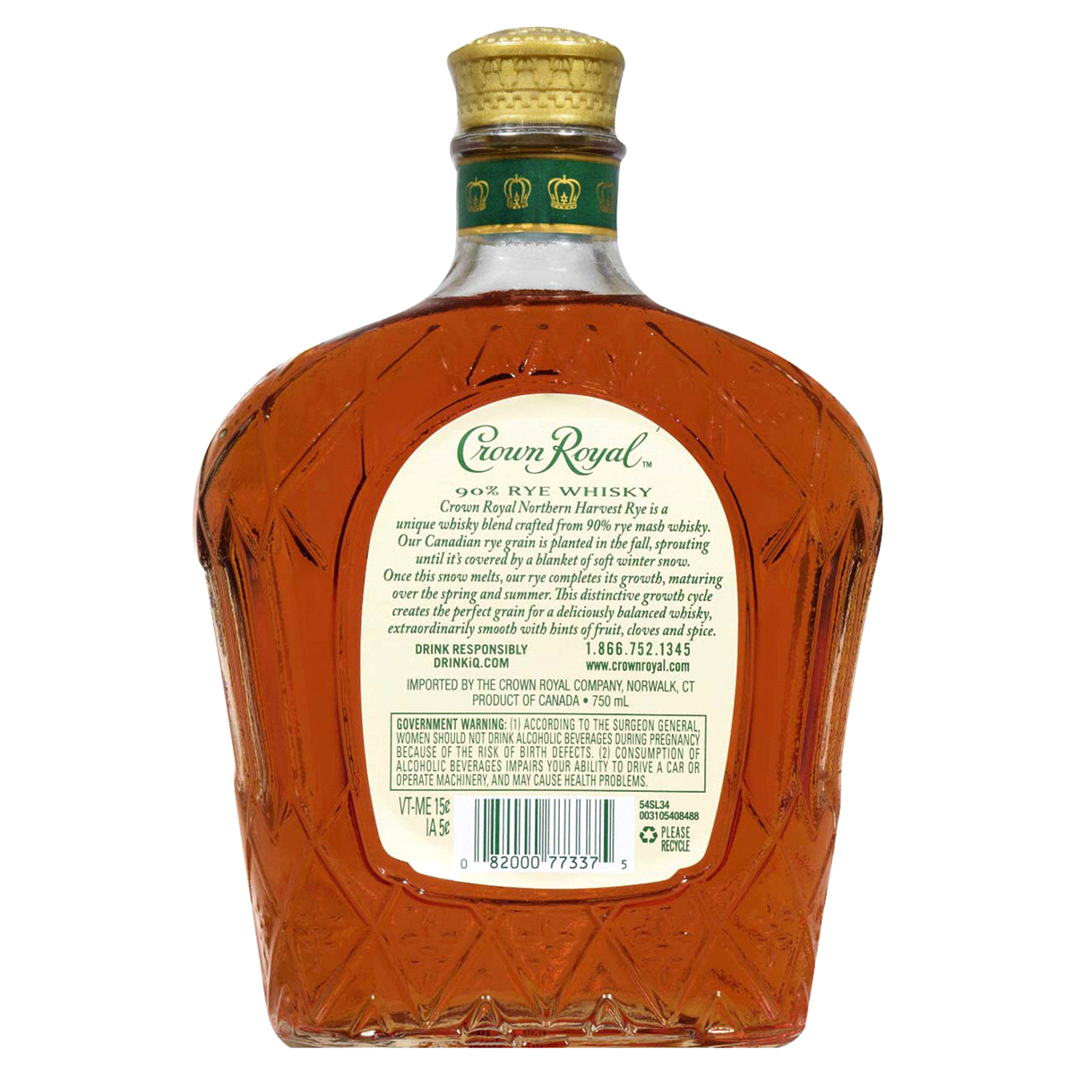 slide 2 of 3, Crown Royal Northern Harvest Rye Blended Canadian Whisky, 750 mL, 750 ml