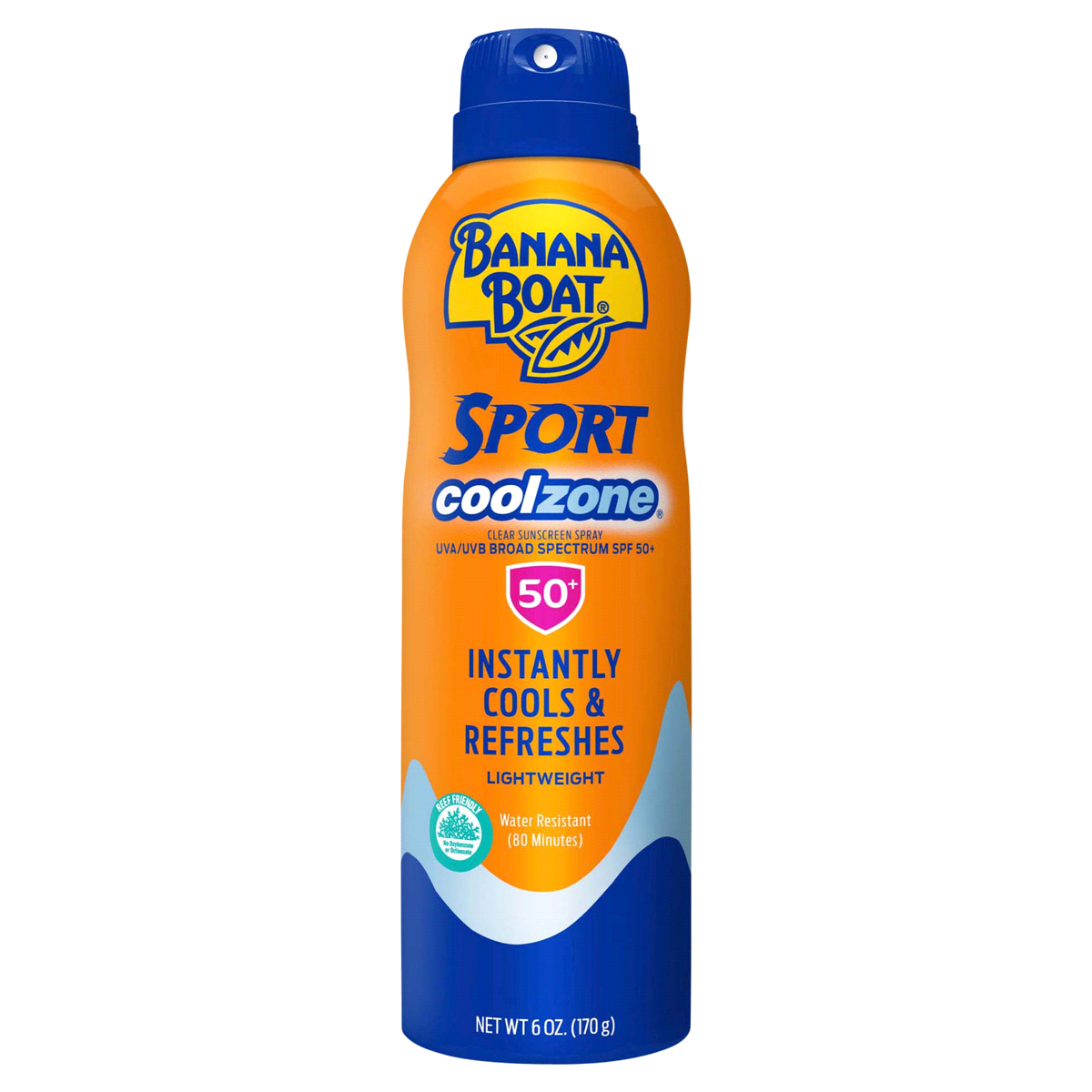 slide 1 of 4, Banana Boat Sport Performance Coolzone Sunscreen Spray SPF 50, 6 oz