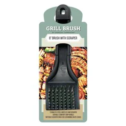 C.C. 8" Plastic S.S. Grill Brush