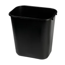 Rubbermaid Black Trash Receptacle 14.38 x 10.25 x 15 Inch