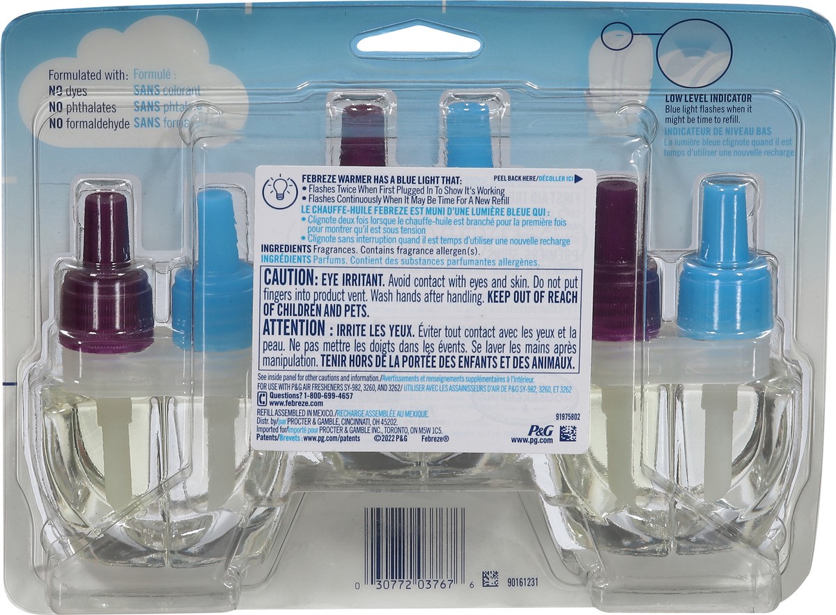 slide 9 of 12, Febreze Plug Moonlight Breeze Scented Oil Refill 3 - 0.87 fl oz Refills, 3 ct