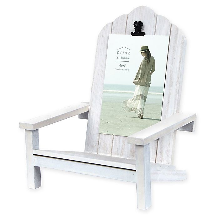 slide 1 of 2, Prinz Adirondack Chair Photo Clip Frame - White, 4 in x 6 in