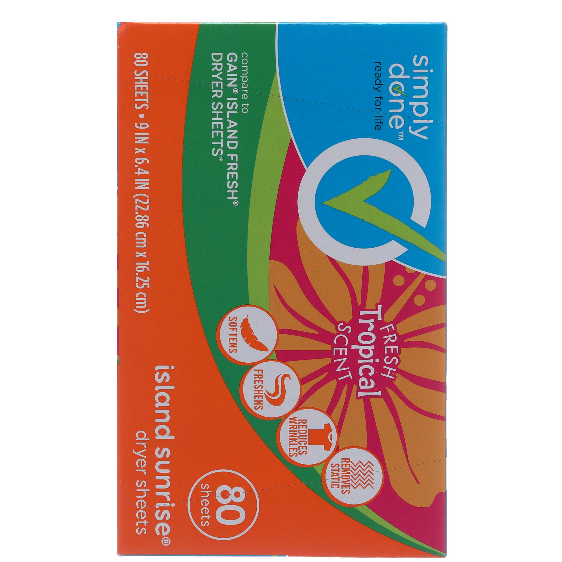 slide 4 of 6, Simply Done Dryer Sheets - Island Sunrise, 80 ct