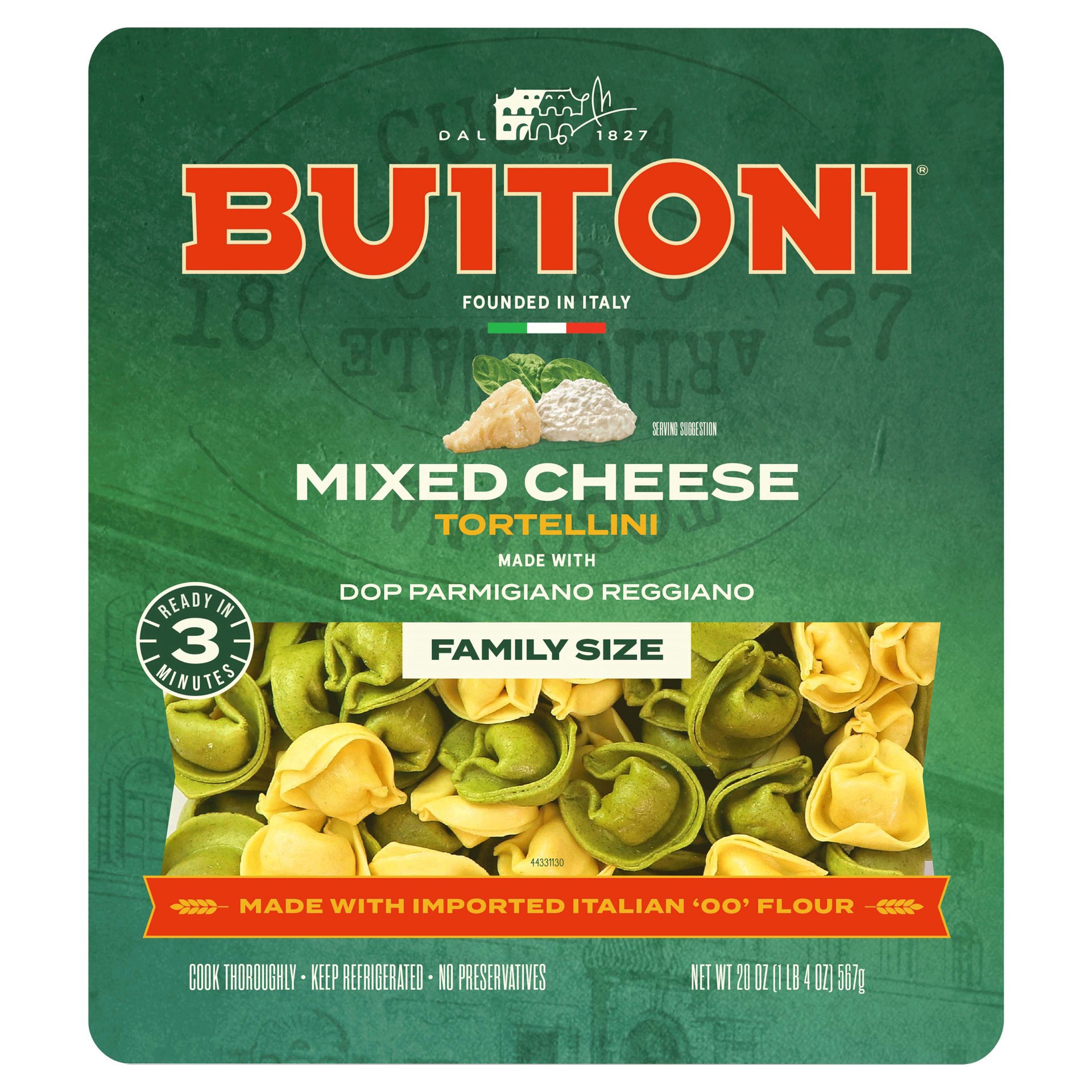 slide 1 of 1, Buitoni Mixed Cheese Tortellini Pasta Family Size Fresh, 20 oz