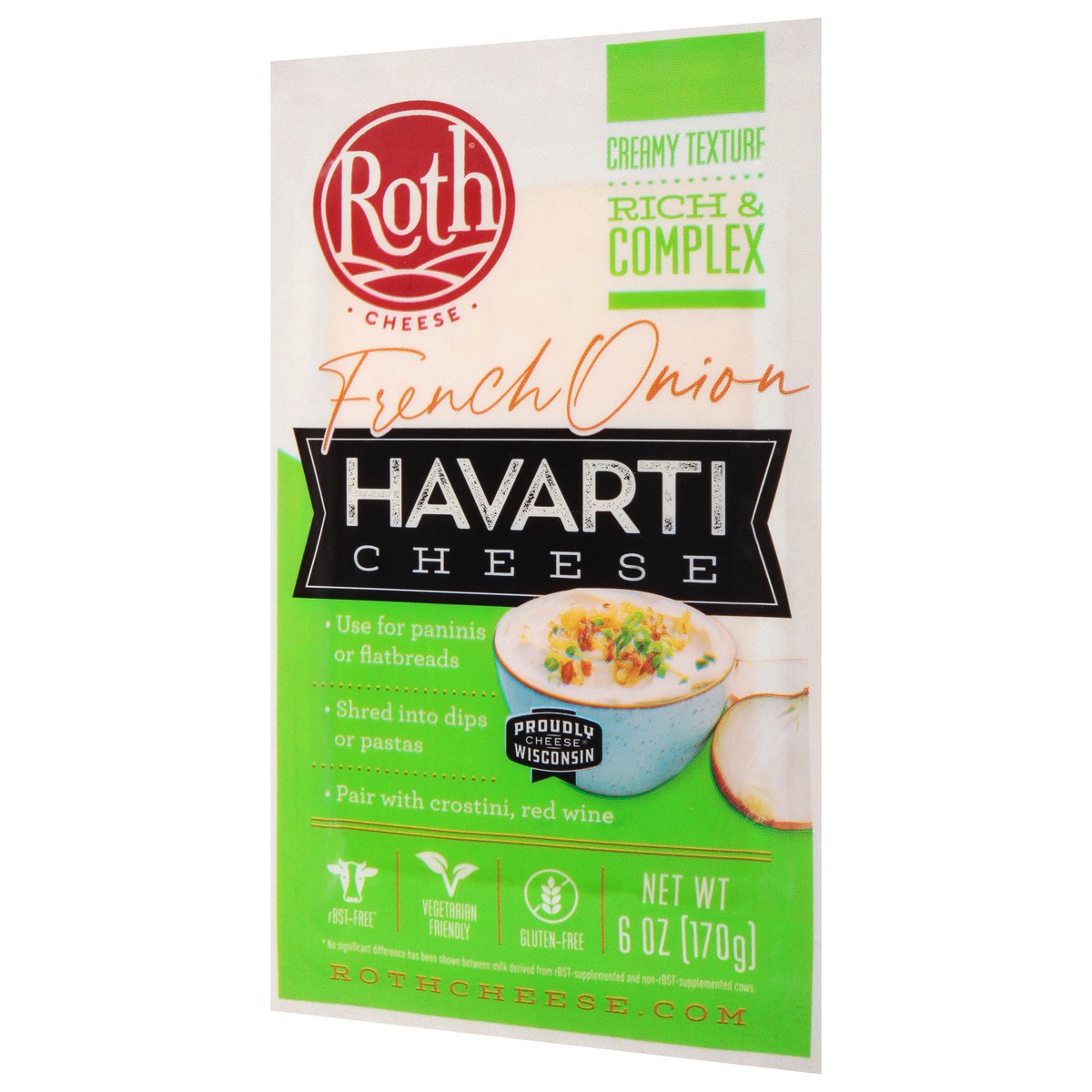 slide 6 of 9, Roth French Onion Havarti Cheese, 6 oz