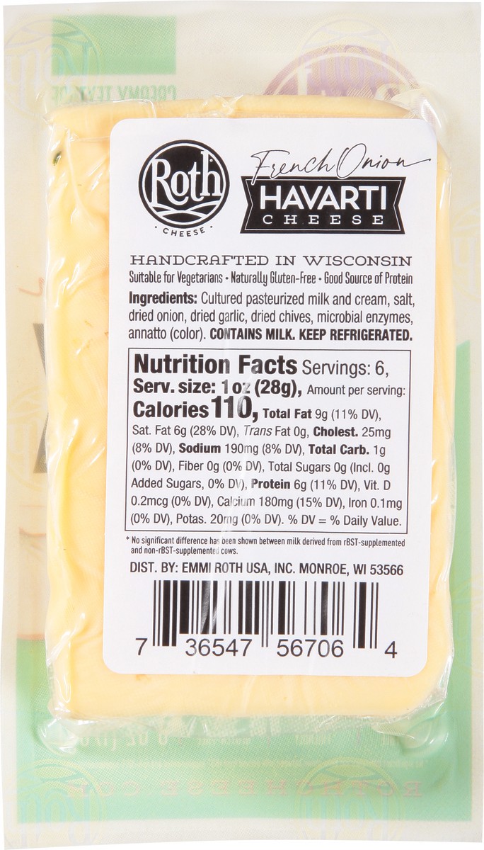 slide 4 of 9, Roth French Onion Havarti Cheese, 6 oz
