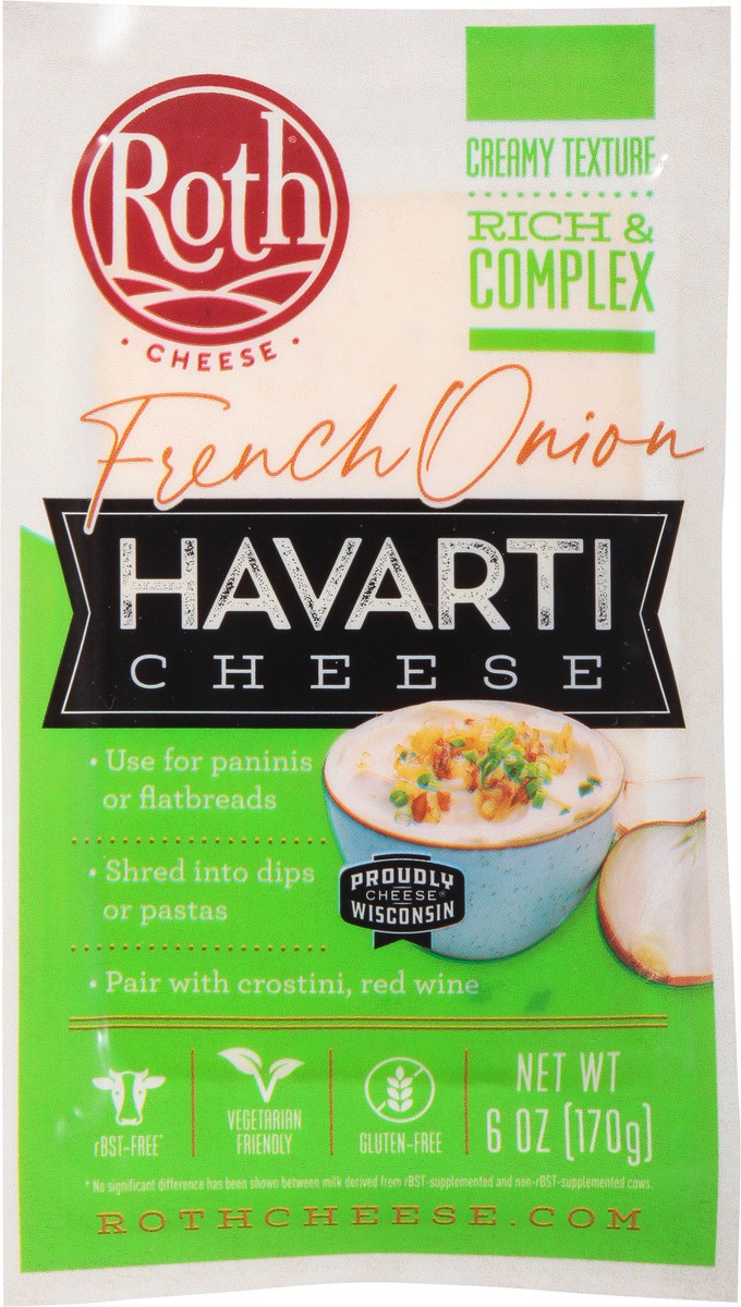 slide 3 of 9, Roth French Onion Havarti Cheese, 6 oz