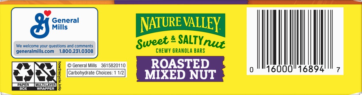 slide 6 of 9, Nature Valley Granola Bars, Sweet and Salty Nut, Roasted Mixed Nut, 6 ct, 6 ct