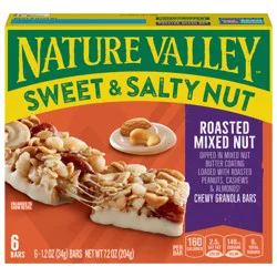 Nature Valley Granola Bars, Sweet and Salty Nut, Roasted Mixed Nut, 6 Bars- 6 ct