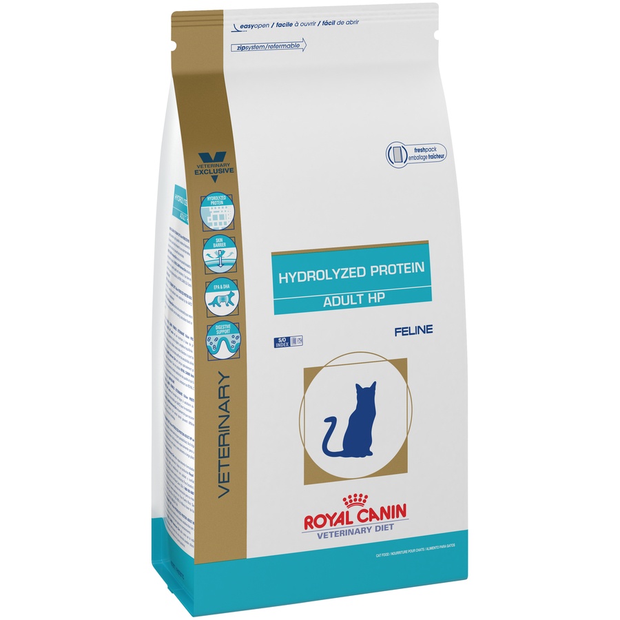 slide 2 of 9, Royal Canin Veterinary Diet Feline Hydrolyzed Protein Adult HP Dry Cat Food, 7.7 lb