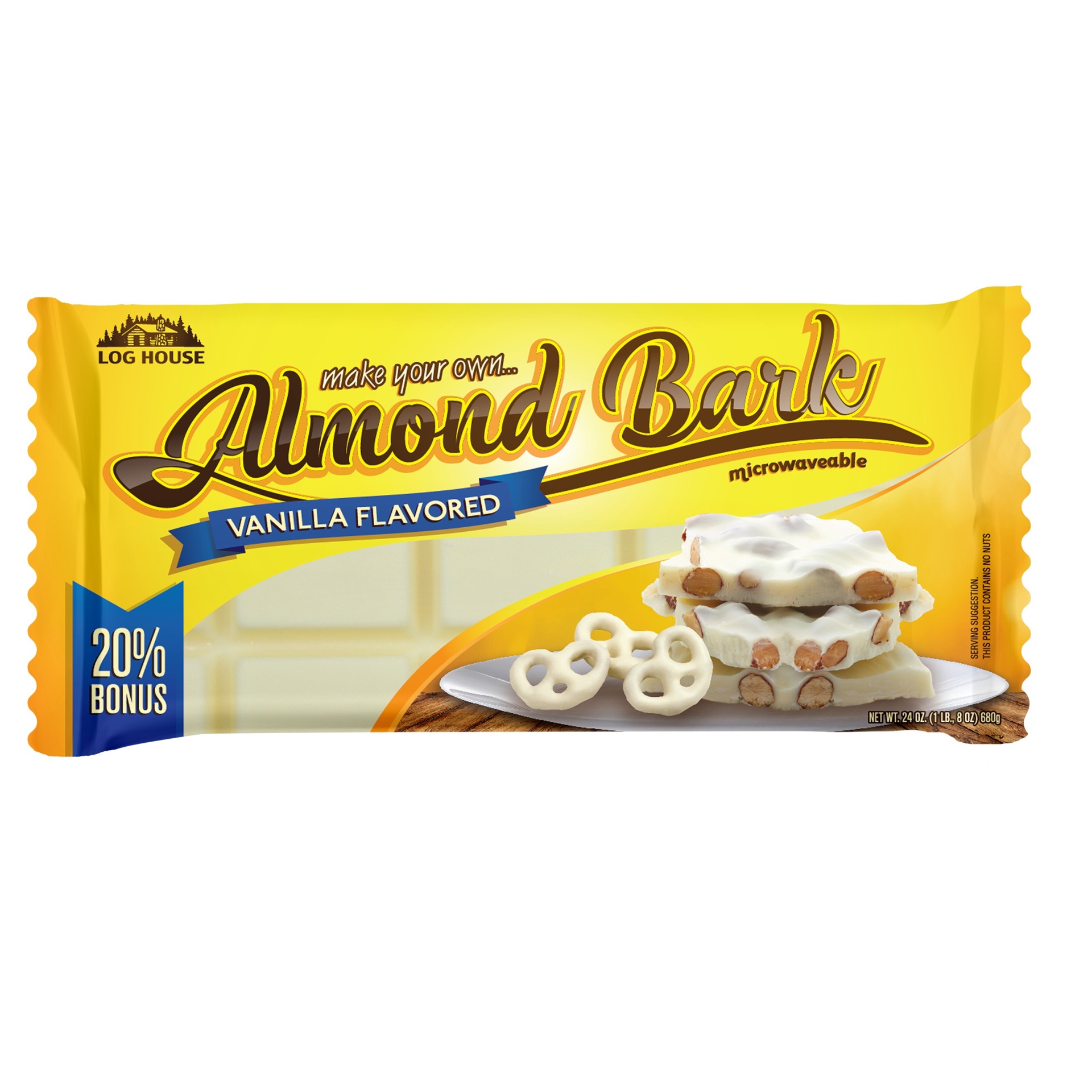 slide 1 of 5, Log House Almond Bark 24 oz, 24 oz