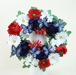 20" Peony Memorial Wreath
