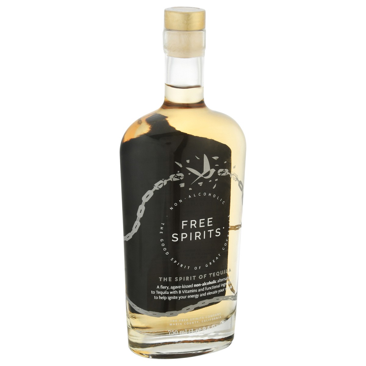 slide 6 of 9, Free Spirits Non-Alcoholic Mexican Agave and American Oak Tequila 25.36 fl oz, 750 ml