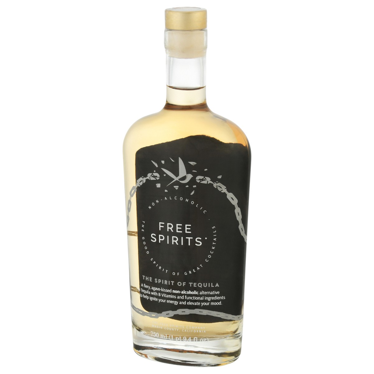 slide 9 of 9, Free Spirits Non-Alcoholic Mexican Agave and American Oak Tequila 25.36 fl oz, 750 ml