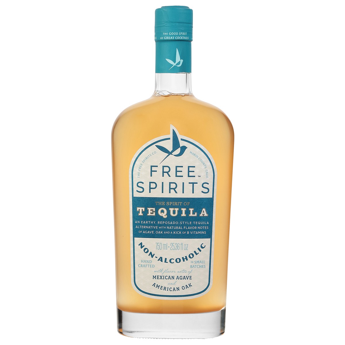 slide 1 of 9, Free Spirits Non-Alcoholic Mexican Agave and American Oak Tequila 25.36 fl oz, 750 ml