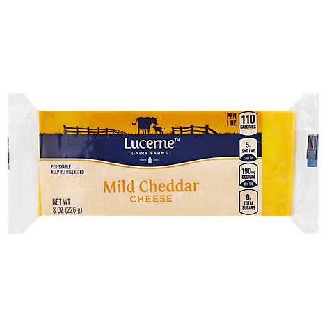 slide 1 of 1, Lucerne Cheese Mild Cheddar, 8 oz