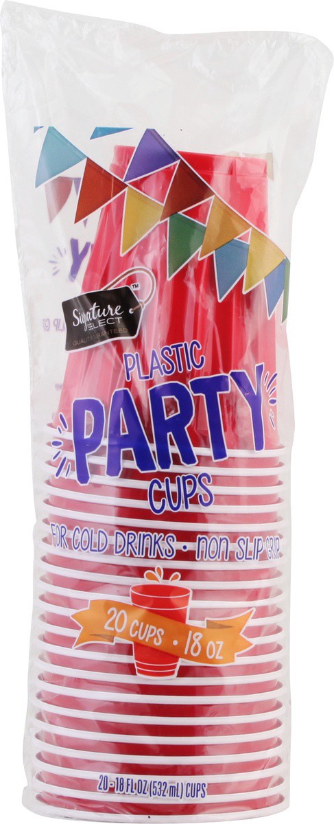 slide 4 of 9, Signature Select 18 Ounce Party Plastic Cups 20 ea, 20 ct