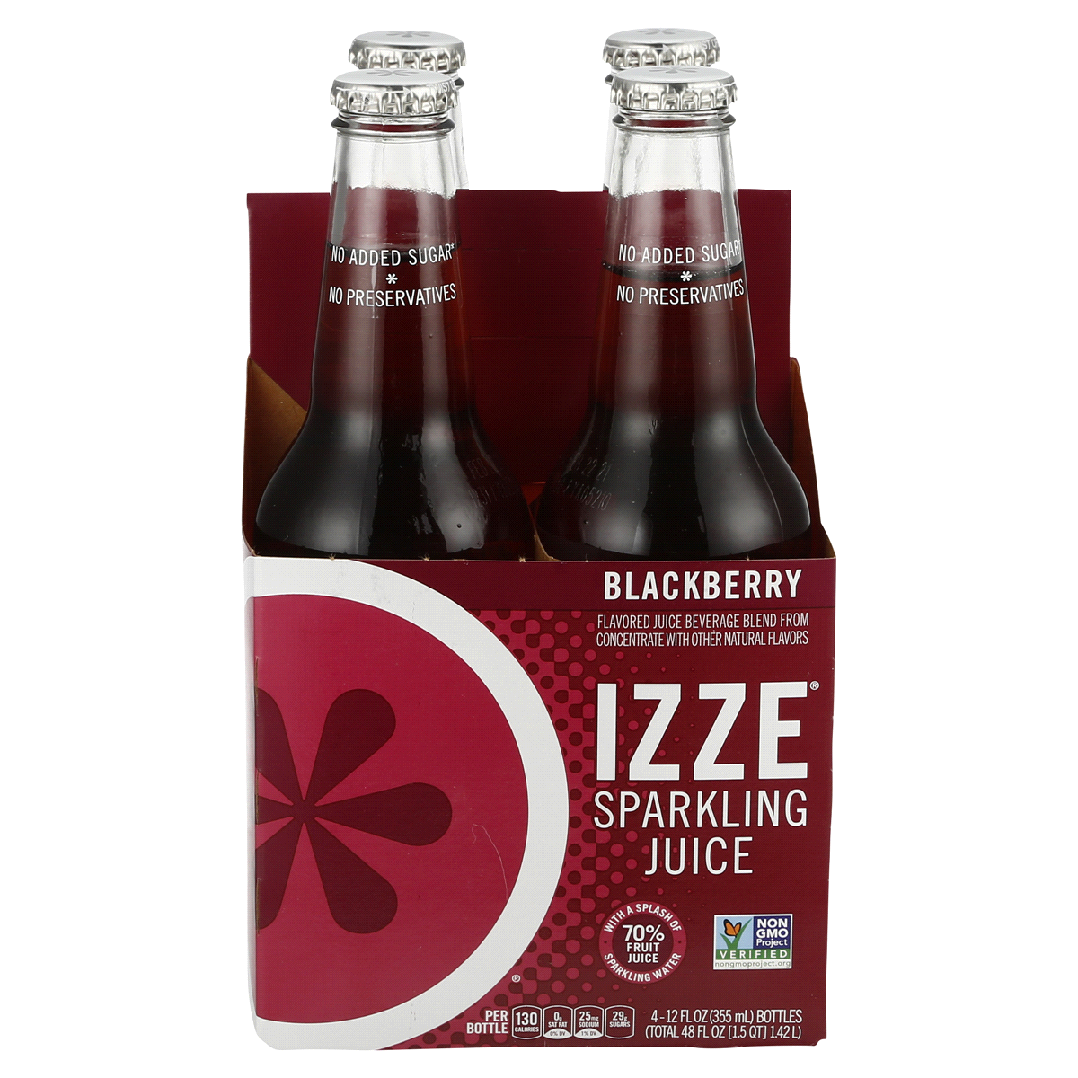 slide 1 of 2, Izze Sparkling Blackberry Bottles, 4 ct; 12 fl oz