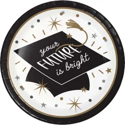 Creative Converting Glowing Grad Dinner Plate, 25 ct.