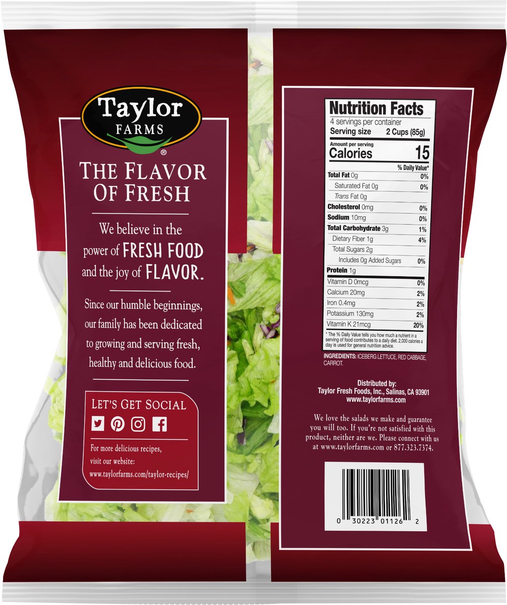 slide 3 of 3, Taylor Farms Garden Salad, 16 oz