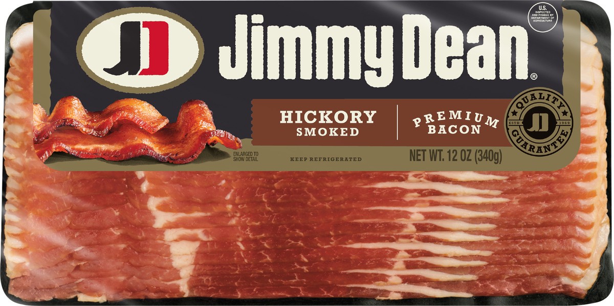 slide 8 of 9, Jimmy Dean Hickory Smoked Premium Bacon - 12 oz, 340.19 g