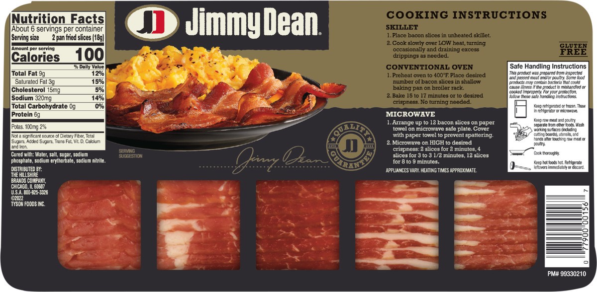 slide 3 of 9, Jimmy Dean Hickory Smoked Premium Bacon - 12 oz, 340.19 g