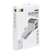 slide 20 of 29, Case Logic 2.4A DUAL USB Car Charger- Space grey, car