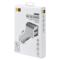 slide 24 of 29, Case Logic 2.4A DUAL USB Car Charger- Space grey, car