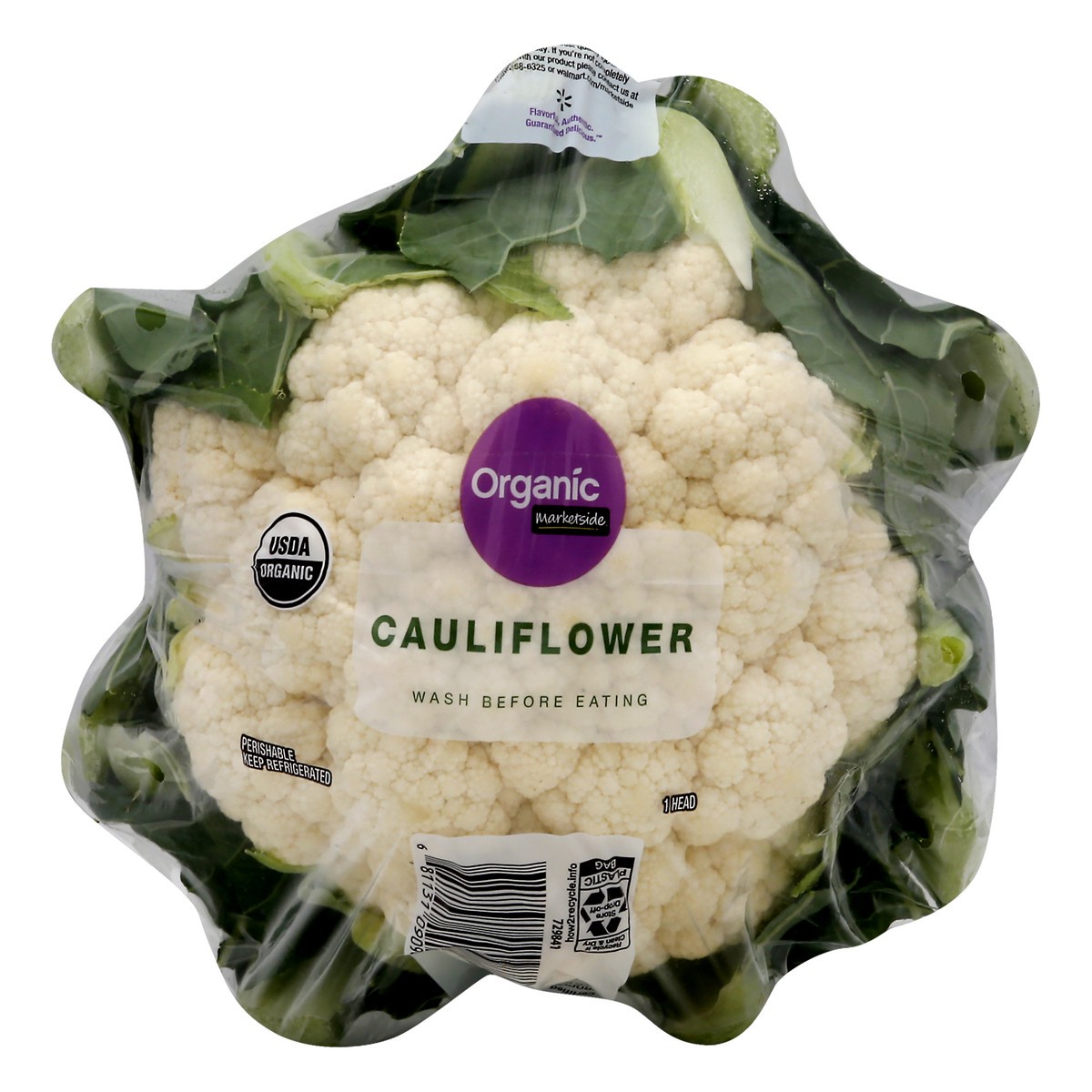 slide 4 of 4, Marketside Organic Cauliflower 1 ea, 1 ct
