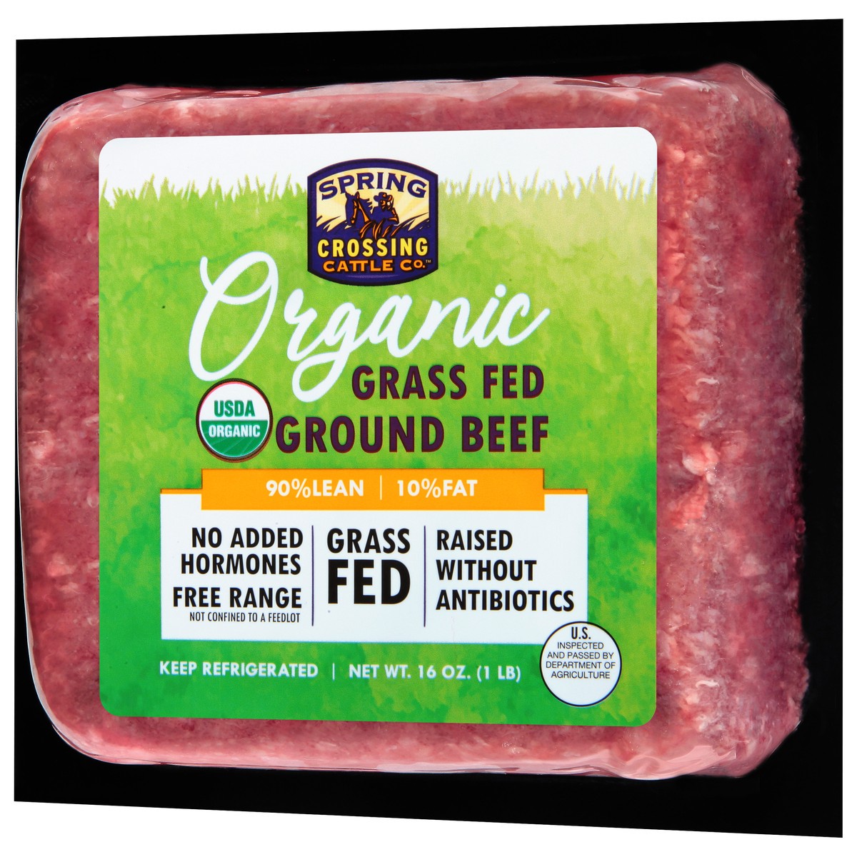 slide 5 of 9, Spring Crossing Cattle Co. 90/10 Organic Grass Fed Ground Beef 16 oz, 16 oz