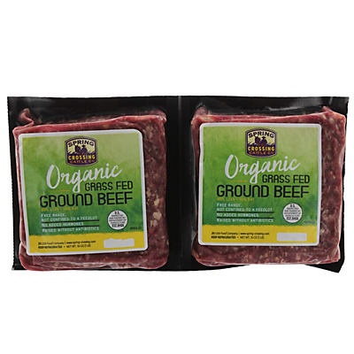 slide 1 of 1, Spring Crossing Organic Grass Fed Ground Beef 90% Lean, 32 oz