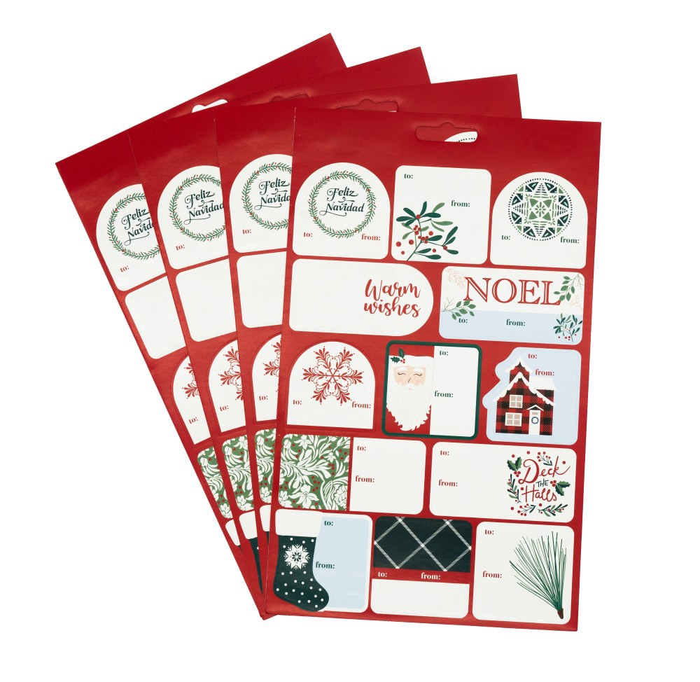 slide 2 of 3, Holiday Home Peel N Stick Winter Wish Gift Tags 52-Tag Multi Pack, 52 ct