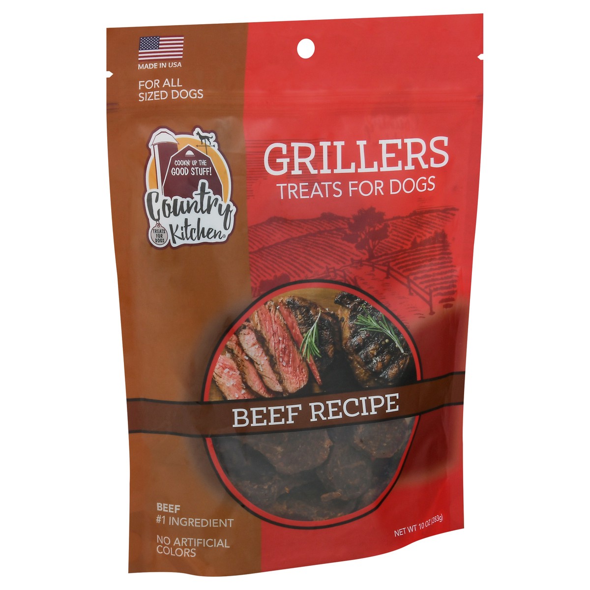 slide 3 of 15, Country Kitchen Grillers Beef Recipe Treats for Dogs 10 oz, 10 oz