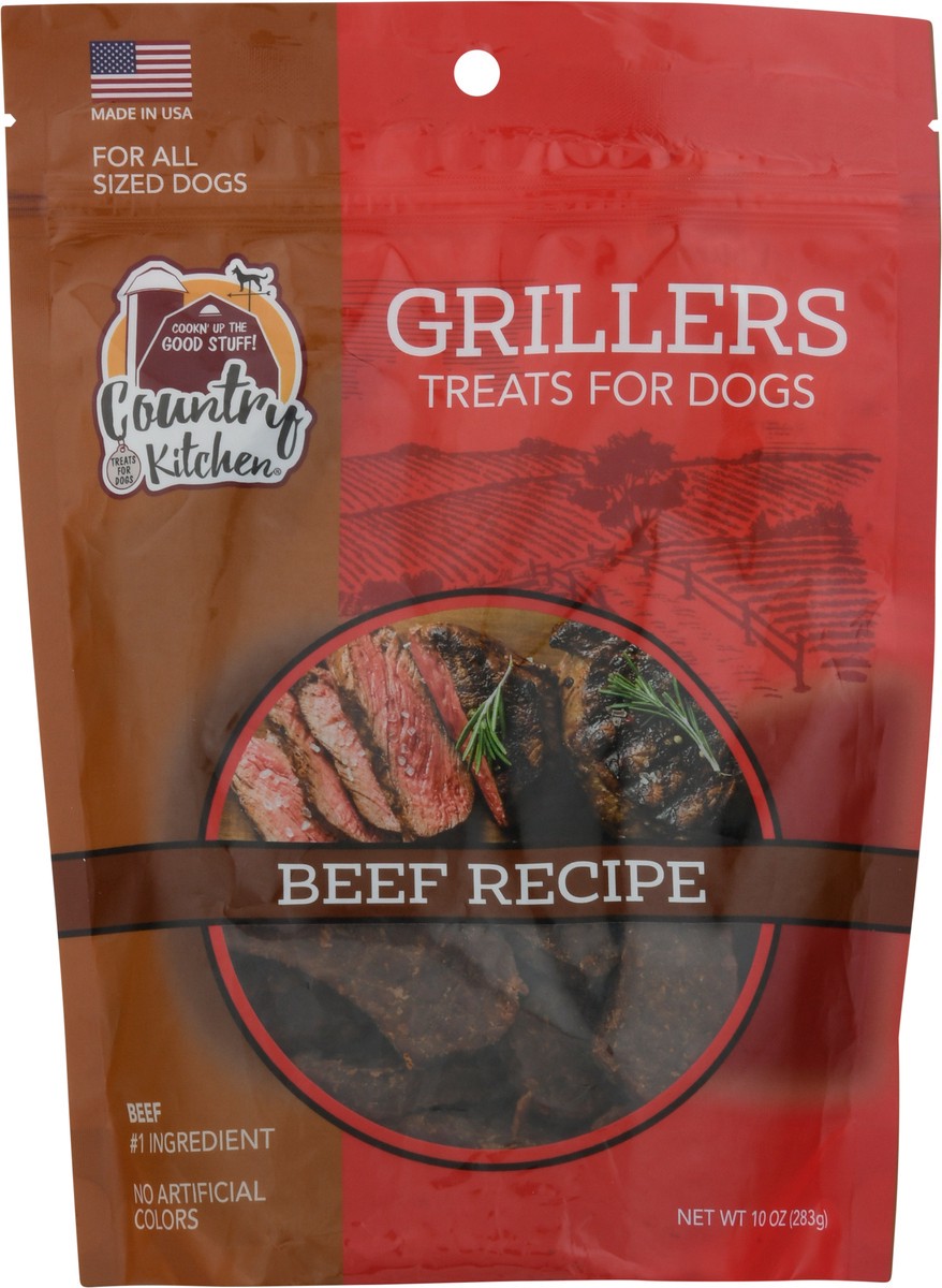 slide 2 of 15, Country Kitchen Grillers Beef Recipe Treats for Dogs 10 oz, 10 oz