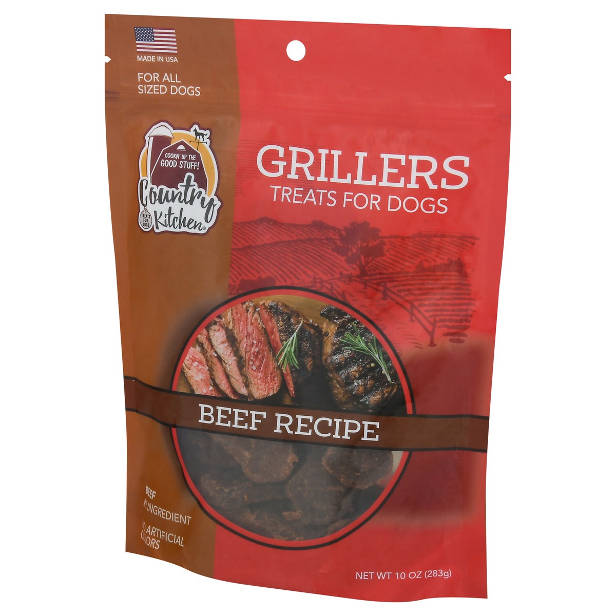 slide 13 of 15, Country Kitchen Grillers Beef Recipe Treats for Dogs 10 oz, 10 oz